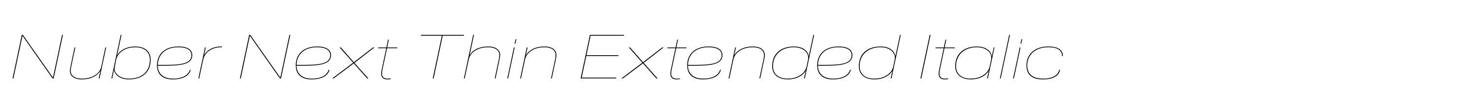 Nuber Next Thin Extended Italic